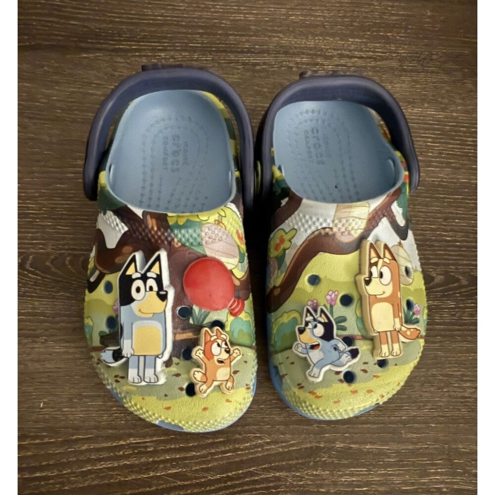 Crocs x 'Bluey" Theme Classic Clog Sandal Shoes Youth Size C8